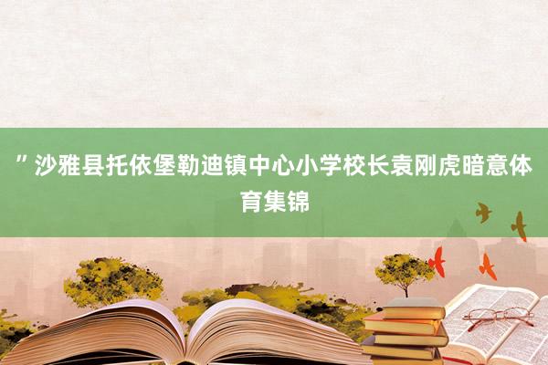 ”沙雅县托依堡勒迪镇中心小学校长袁刚虎暗意体育集锦