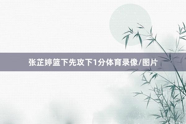 张芷婷篮下先攻下1分体育录像/图片