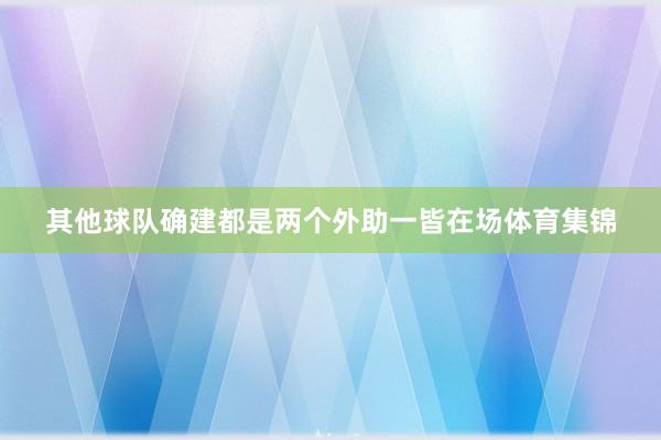 其他球队确建都是两个外助一皆在场体育集锦