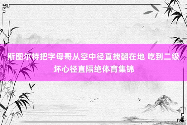 斯图尔特把字母哥从空中径直拽翻在地 吃到二级坏心径直隔绝体育集锦