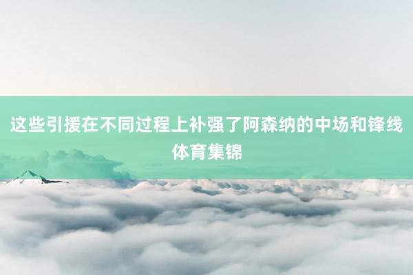 这些引援在不同过程上补强了阿森纳的中场和锋线体育集锦