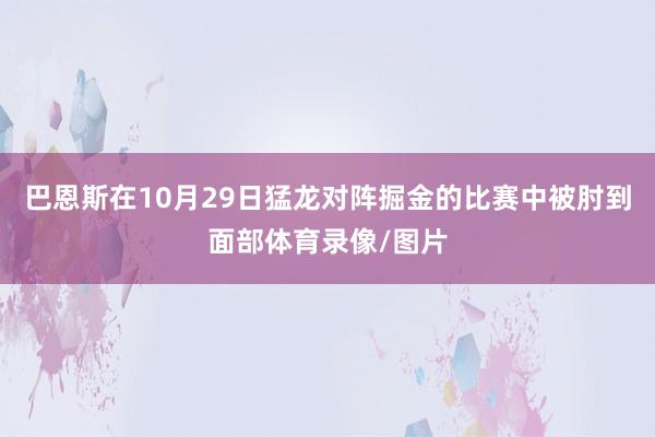 巴恩斯在10月29日猛龙对阵掘金的比赛中被肘到面部体育录像/图片