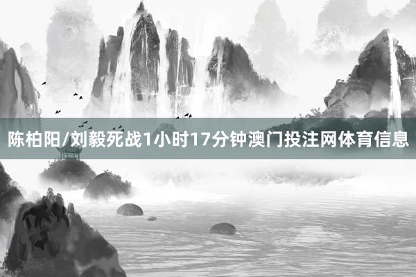 陈柏阳/刘毅死战1小时17分钟澳门投注网体育信息